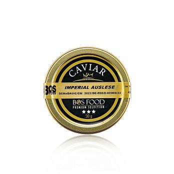 Imperial Auslese Kaviar, Kreuzung Amur x Kaluga Stör (schrenckii x dau), China, 30 g