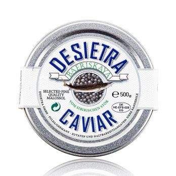 Desietra Baeriskaya Kaviar (Acipenser baerii), Aquakultur Deutschland, 500 g