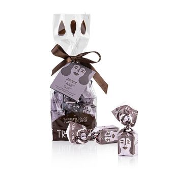 Trüffelpralinen - Dolce d´Alba, dunkle Schokolade, ca. 14g, schwarz, 200 g