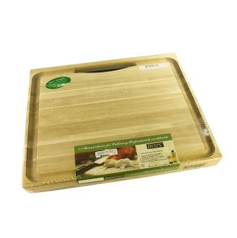 Boos Block Schneidebrett Prep Master aus Ahorn, 46x46x6cm, mit Auffangschale, 1 St