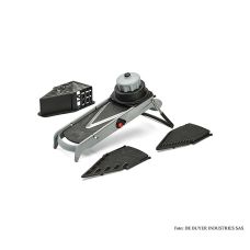 deBUYER Mandoline Viper, Edelstahl, Messer glatt & gewellt, Julienne 4+10mm, 1 St