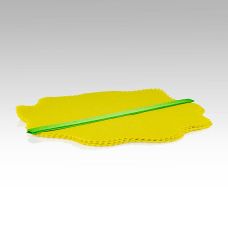 The Original Lemon Wraps - Zitronenserviertuch, gelb, mit grüner Krawatte, 12 St