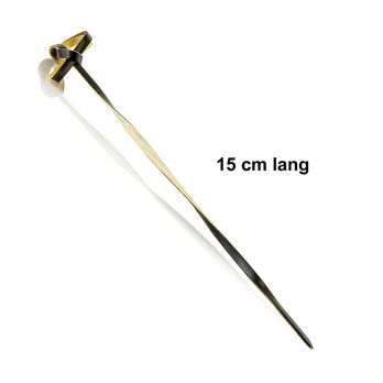 Bambus-Spieße, mit Knotenende, gedreht, schwarz, 15cm, 250 St