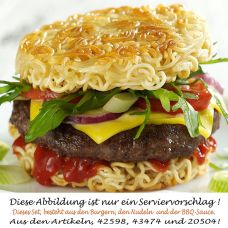 Ramenburger Set Beef, für 4 Burger (Buns, Pattys & Sauce), 1,494 kg, 3 tlg.