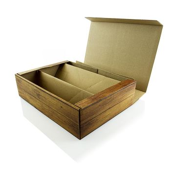 Weinpräsentkarton, Wood, für 3 Flaschen à 0,75 l, 1 St