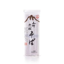 Soba Nudeln, mit Buchweizen- und Weizenmehl, dunkel, 1mm, 20cm lang, Akagi Joshu, 270 g