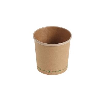 Einweg Naturesse Suppen Becher Kraft, 360ml, Zellulose + PLA, 500 St