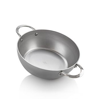 deBUYER Mineral B Element Bauerntopf / Bratpfanne, 24cm, 2 Griffe (5654.24), 1 St