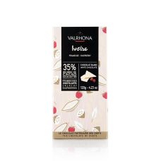 Valrhona Ivoire - Weiße Schokolade, mit Himbeeren, 35% Kakao, 120 g