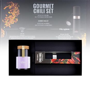 Microplane Geschenkset Gourmet-Chili-Set, Chili Mühle + Chilis, 2 St