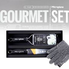 Microplane Geschenkset Gourmet-Set, Zester Reibe +Hobel +Handschuh, 3 St