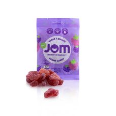 JOM - Sour Blueberry & Raspberry Gummy Candy, vegan, BIO, 70 g