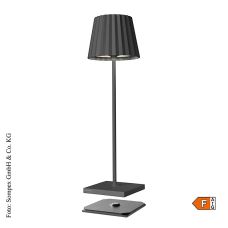 Tischleuchte TROLL - Outdoor, mit Akku, 38x10x11cm, Alu, anthrazit (78180), 1 St