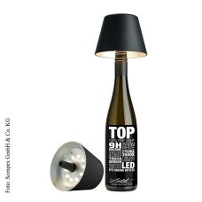 Tischleuchte TOP, für Flaschen, mit Akku, 11x12,5cm, Kunststoff, schwarz (78370), 1 St