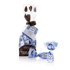 trifulòt - Trüffelpralinen Alba mini, Cappuccino (hellblau), Tartuflanghe, 180 g