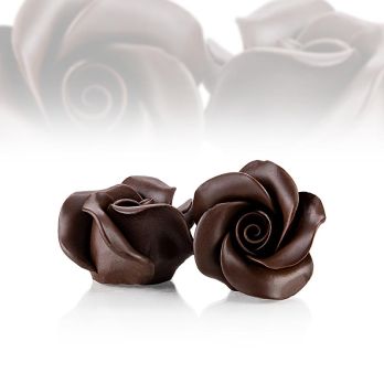Rose, dunkel, aus Schokolade, Dobla (77491), 300 g, 15 St