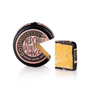 Red Chili Devils Dance - scharfer Cheddar Hartkäse, Godminster, BIO, 200 g