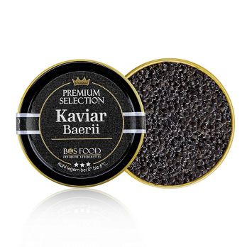 BOS FOOD Premium Selection - Baerii Kaviar (baerii), Aquakultur, ohne Konservierungsmittel, China, 30 g