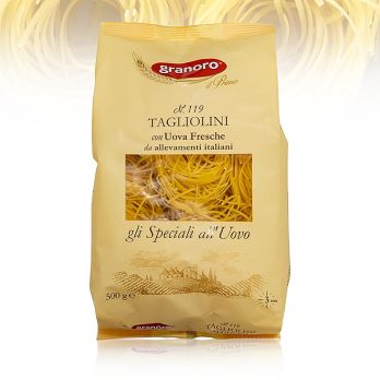 Granoro Tagliolini mit Ei, 2mm, Bandnudelnester, No.119, 500 g