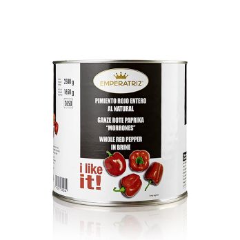 Pimientos, geschälte Paprika, in Lake, 2,5 kg