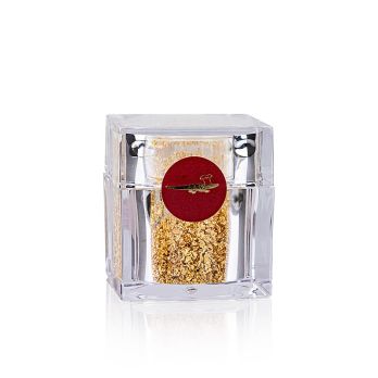 Gold - Würfelstreuer mit Blattgoldflocken, 22 Karat, E175, 0,1 g