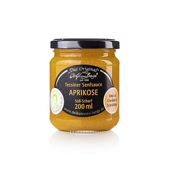 Original Tessiner Aprikosen-Senf-Sauce, Wolfram Berge, 200 ml