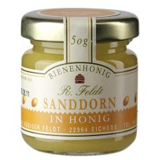 Sanddorn in Honig, harmonisch, mild-fruchtig, Portionsglas, 50 g