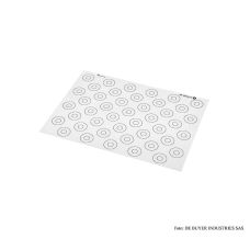 deBUYER Silikonbackmatte, glatt, 44 Markierungen für Macaros ø 15-35mm, 40x30cm, 1 St