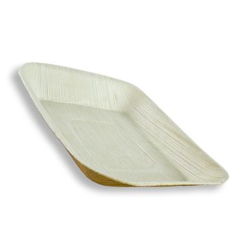Einweg Palmblattteller, quadratisch, 17x17cm, 100% kompostierbar, 25 St