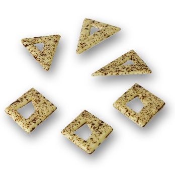 Deko-Aufleger Blizzard - Dreiecke & Rauten, weiße Schokolade, Sprenkeln, 525 g, 262 St