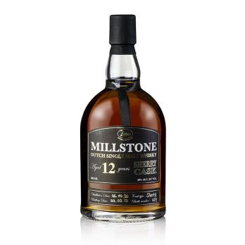 Single Malt Whisky Zuidam Millstone, 12 Jahre, Sherry Cask, 46 % vol., Holland, 700 ml
