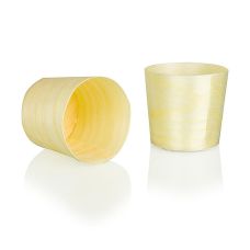 Einweg Holz-Timbale (Becher),  Ø4,5cm, 4,5cm hoch (halten keine Flüssigkeit), 50 St