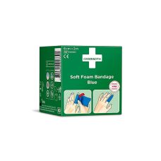Soft Foam Bandage, Blue, 6cm x 2m (51011011) Cederroth, 2 m
