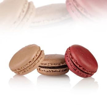 Amarella Macarons Mischung, 3 Sorten Choba Choba Schokolade, TK, 1,05 kg, 70 St