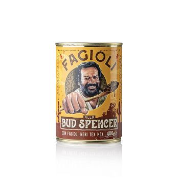 Fagioli alla Bud SpencerTex Mex, schwarze Bohnen in scharfer Tomatensauce, 400 g