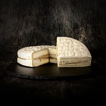 Ziegenbrie mit Trüffel, belgischer Weichkäse, ganzer Laib, BIO, ca.1,6 kg