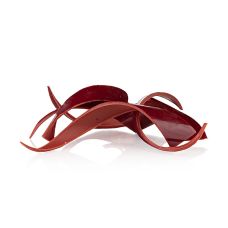 Schokoaufleger Twist Red, rotes Schokoornament, Dobla (79112), 140 g, 80 St