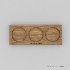 THE GOLDEN CIRCLE - Gewürzbrett für 3 Gewürze, 225x85x25 mm, deutsche Eiche, 1 St