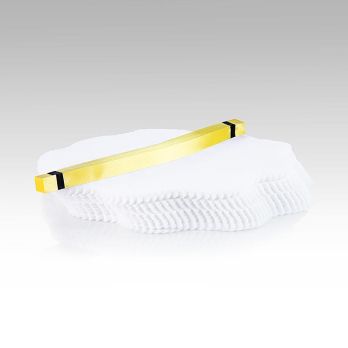 The Original Lemon Wraps - Zitronenserviertuch, weiß, mit gelber Krawatte, 100 St