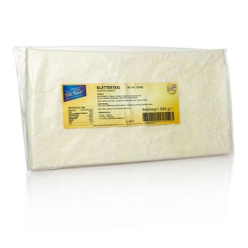 Blätterteig, Blöcke à  34,5x17,5x1,7cm, TK, 6 kg, 4 x 1500g