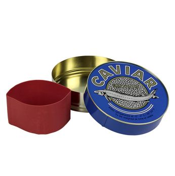 Kaviardose - dunkelblau, mit Verschluss-Gummi, ø 15,5cm, für 1000g Kaviar, 1 St