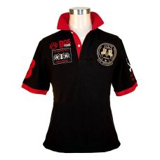 EDITION BOS FOOD Polo-Shirt La Guajiro, Kurzarm, schwarz/rot, Herren Gr. 3XL, 1 St