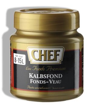 CHEF Premium Konzentrat - Kalbsfond, leicht pastös, dunkel, für 8-15 L, 640 g