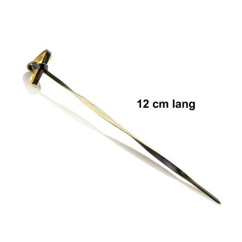 Bambus-Spieße, mit Knotenende, gedreht, schwarz, 12cm, 250 St