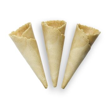 Mini-Hörnchen Basic, neutral, ø 2,5x7,5cm, mit Waffelhalter, 1,2 kg, 286 St