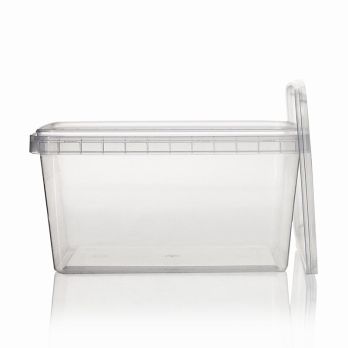 Kunststoffdose RectAcup, rechteckig, mit Deckel, 139x98x71mm, 600ml, 1 St