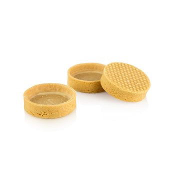 Dessert-Tartelettes Vanilla, gecoated, Ø48x19mm h, La Rose Noire, 1,375 kg, 125 St