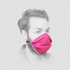 Gesichtsmaske, 100% Baumwolle, verschiedene Farben, 1 St