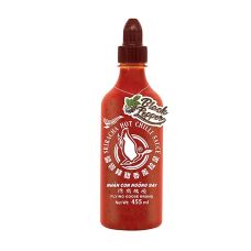 Chili-Sauce - Sriracha, scharf, mit schwarzem Pfeffer, scharf, Flying Goose, 455 ml
