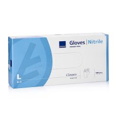 Einweghandschuhe Nitril, Weiß, L, ungepudert, 100 St